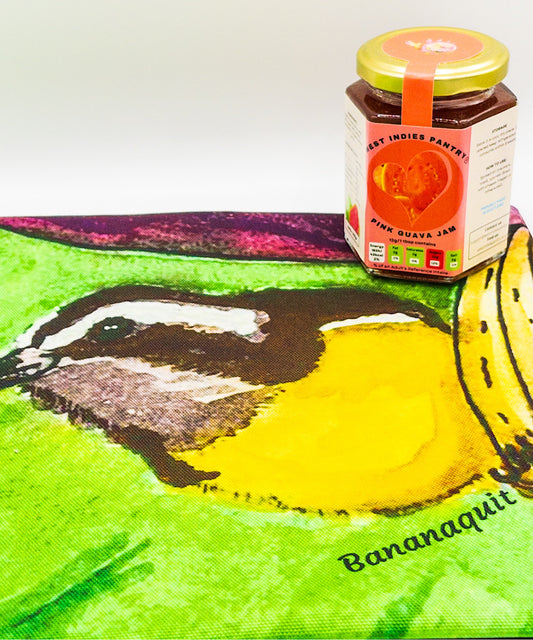 Bananaquit tea towel & Guava Jam Bundle