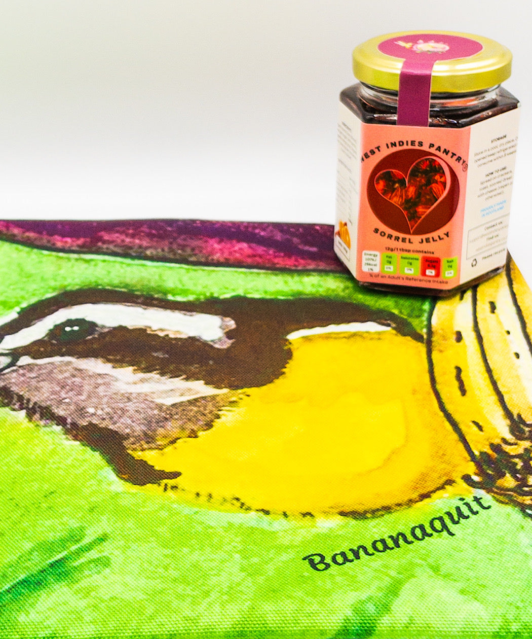 Bananaquit tea towel & Sorrel Jelly Bundle