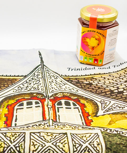 Boissiere House tea towel & Guava Pineapple Jam Bundle